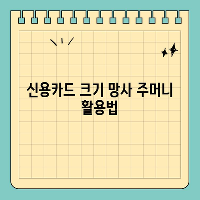 여행 필수템! 신용카드 크기 망사 주머니 활용법 | 여행 꿀팁, 짐 정리, 휴대용 파우치