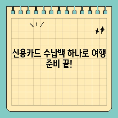 여행 필수템! 신용카드 크기 가방 수납백| 짐 부피 줄이고 편리함 UP | 여행준비, 여행꿀팁, 여행가방, 수납백