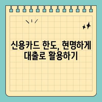 신용카드 잔여 한도 활용, 대출로 이어가는 현명한 방법 | 신용카드 대출, 한도 활용, 금리 비교, 대출 가이드