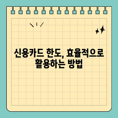 신용카드 잔여한도 대출 활용, 이것만 알면 OK! | 신용카드론, 한도 활용, 현명한 대출 팁