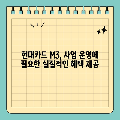 개인사업자를 위한 현명한 선택! 현대 M3 신용카드 혜택 총정리 | 사업자 카드 추천, 현대카드 M3, 부가세 환급, 사업자 혜택