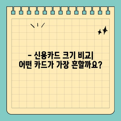 신용카드 크기, 전 세계 정말 다 똑같을까요? | 크기 비교, 궁금증 해소, 국제 표준, 카드 종류