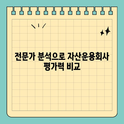 자산운용회사 선택 가이드| 신용카드 크기로 평가력 비교 | 투자, 펀드, 포트폴리오, 전문가