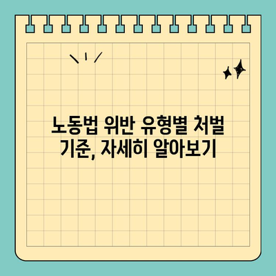 노동법 위반, 형사 처벌의 범위와 처벌 수위 | 노동법, 형사 처벌, 위반 유형, 처벌 기준