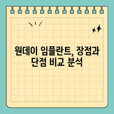 원데이 임플란트 가격| 실제 검색 기록 & 후기 분석 | 비용, 장단점, 추천 정보