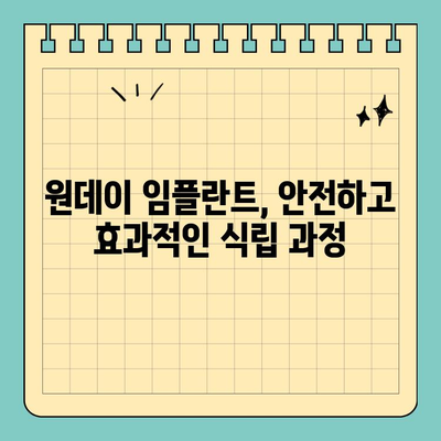 원데이 임플란트, 빠른 식립으로 시간과 통증 줄이기 | 장점, 과정, 주의사항