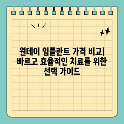 원데이 임플란트 가격 비교| 빠르고 효율적인 치료를 위한 선택 가이드 | 임플란트 비용, 당일 임플란트, 치과 추천