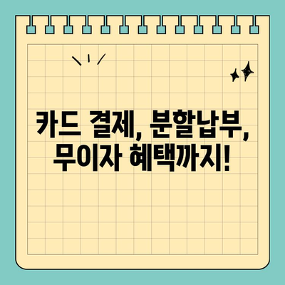 지방세 취득세 카드 분할납부 & 무이자 혜택 안내 | 취득세, 카드 결제, 분할납부, 무이자 혜택