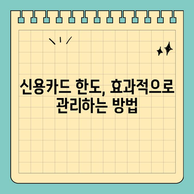 신용카드 잔여 한도 활용! 대출 규모 파악부터 사용 전략까지 | 신용카드 대출, 한도 관리, 금융 상식
