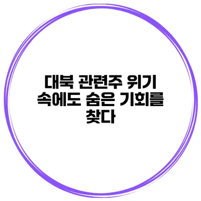 대북 관련주 위기 속에도 숨은 기회를 찾다