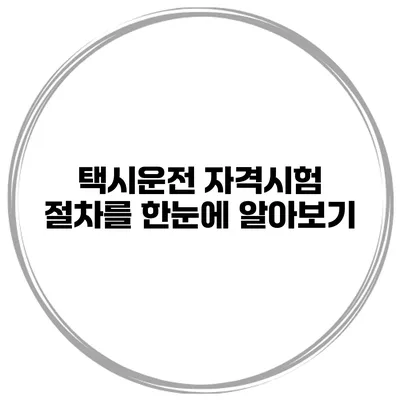 택시운전 자격시험 절차를 한눈에 알아보기