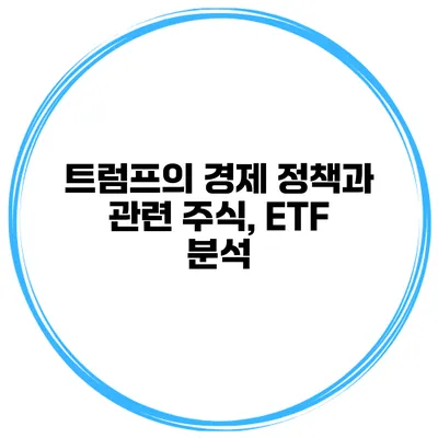 트럼프의 경제 정책과 관련 주식, ETF 분석