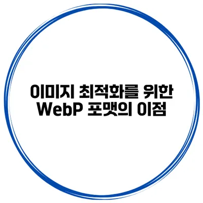 이미지 최적화를 위한 WebP 포맷의 이점